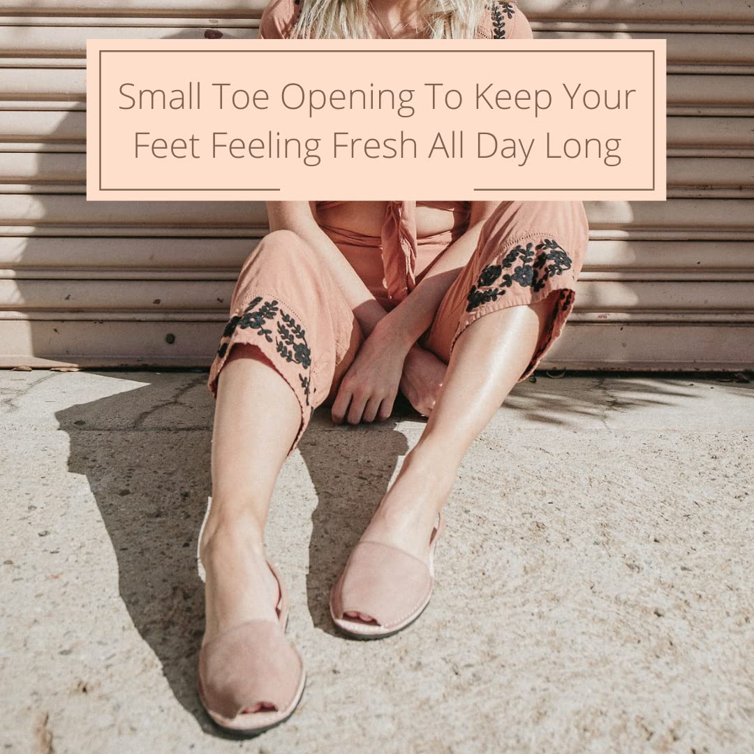 Women's Classic Flat Sandals | Dressy Soft Leather Peep Toe Casual Slip-On Flats – Perfect for Summer, Beach, Travel & Everyday Wear