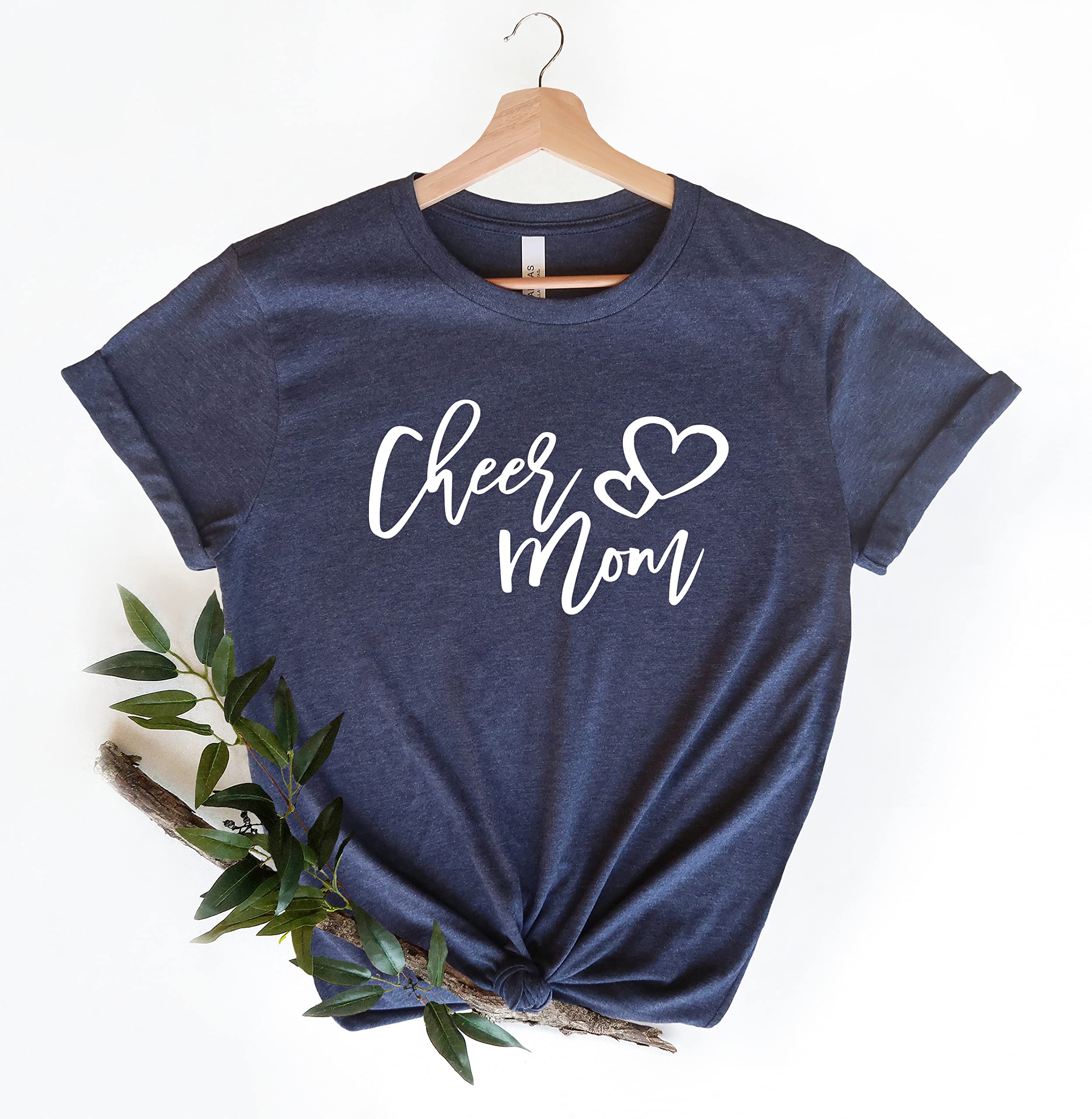 Cheer Mom T-Shirt - Perfect Mother's Day & Birthday Gift for Women - Comfortable Cotton Tee for Cheerleading Moms, Sports Events & Casual Wear