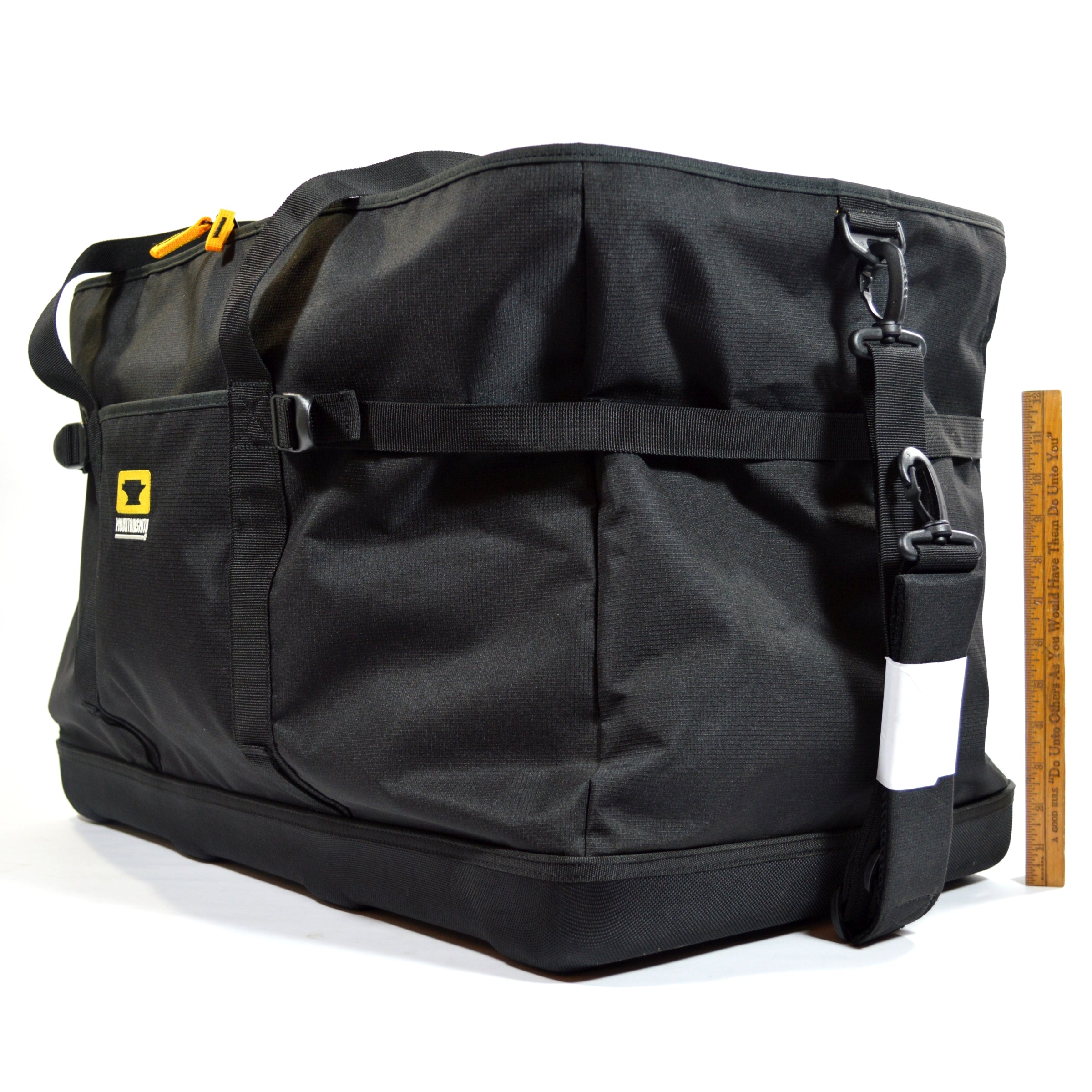 MOUNTAINSMITH Large Zip Top Tote Bag 25x15x16 Inches - Black Water-Resistant Shoulder Bag for Travel, Work & Gym - Durable Nylon Carryall with Adjustable Strap