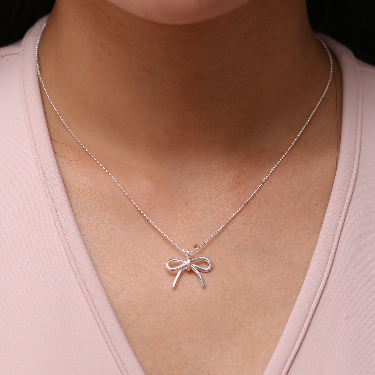 Elegant Bow Pendant Necklace for Women | Dainty Gold & Silver Jewelry Gift | Perfect for Weddings, Parties & Everyday Wear
