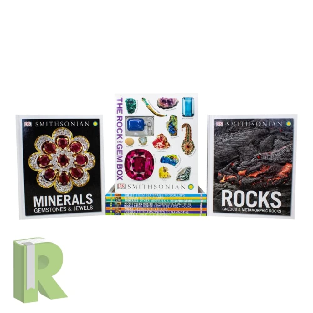 The Rock and Gem Box - 10 Hardcover Book Collection for Geology Enthusiasts | Perfect for Kids' Science Education & Rock Collecting Hobby