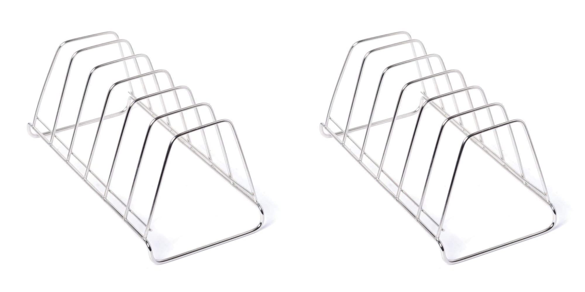 Namani 6-Tier Stainless Steel Plate Rack - Kitchen Cabinet Organizer for Dishes, Lids & Utensils | Rust-Resistant Space Saving Shelf | Perfect for Small Kitchens & Pantry Storage (2-Pack, Wall Mount)