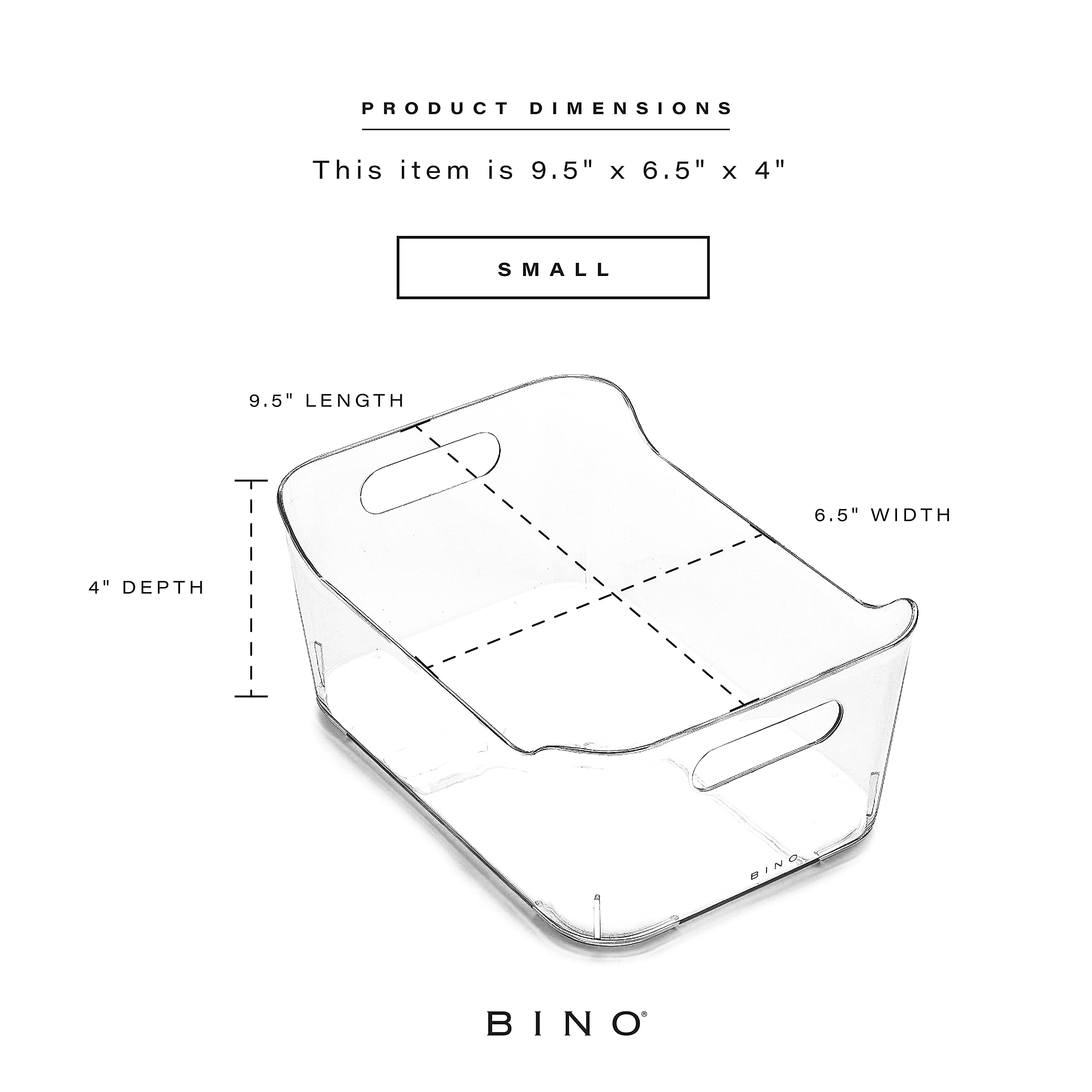 BINO Plastic Storage Bins 12 Pack - Small Multi-Purpose Organizer with Handles, BPA-Free for Pantry, Fridge, Freezer & Home Organization | Perfect for Kitchen, Bathroom, Office & Closet Storage Solutions