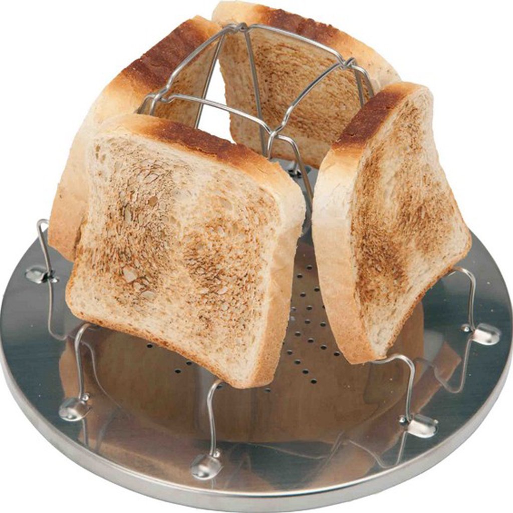 4-Slice Camping Toaster Rack for Gas Stoves - Portable Toast Tray for Outdoor Cooking, Picnics & RV Trips