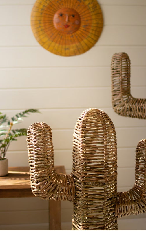 Handwoven Seagrass Cactus Planter - Eco-Friendly Natural Fiber Pot for Succulents & Small Plants - Perfect for Home Decor, Office Desk, and Indoor Gardening