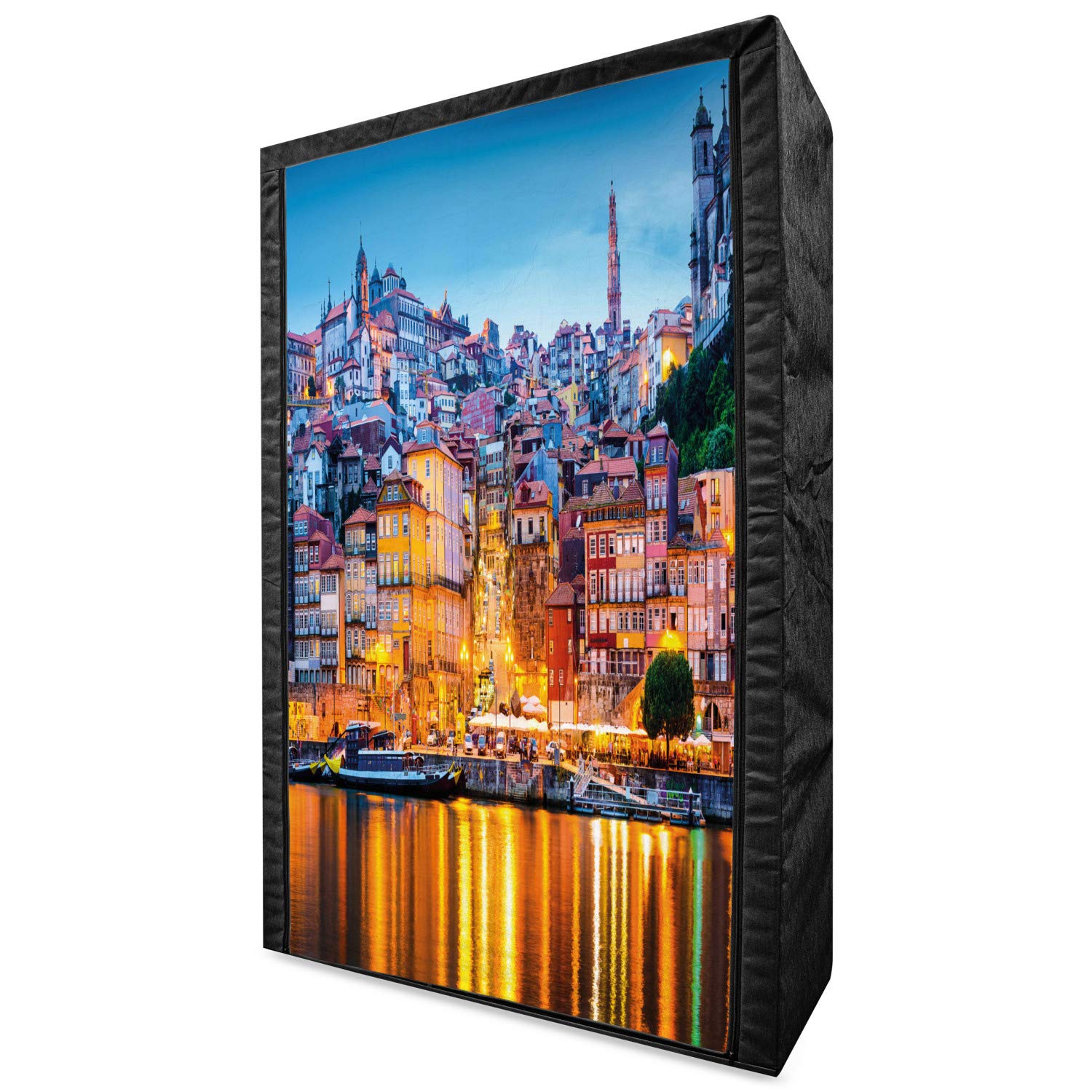 Ambesonne European Portable Fabric Wardrobe with Shelves | 42.5