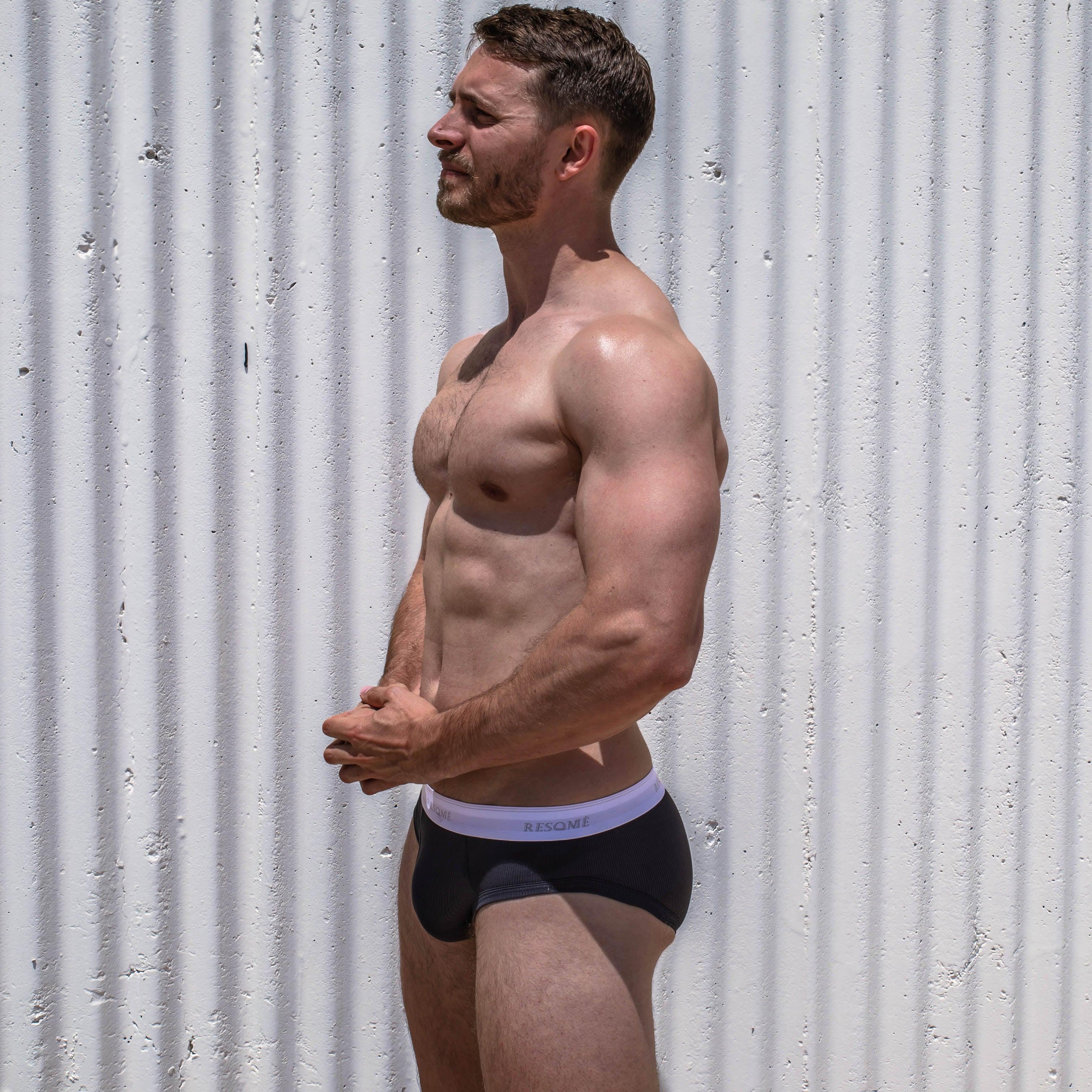 NMD Charcoal Brief - Comfortable Men's Underwear for Everyday Wear, Workout & Travel | Soft Breathable Fabric, Perfect Fit & Support