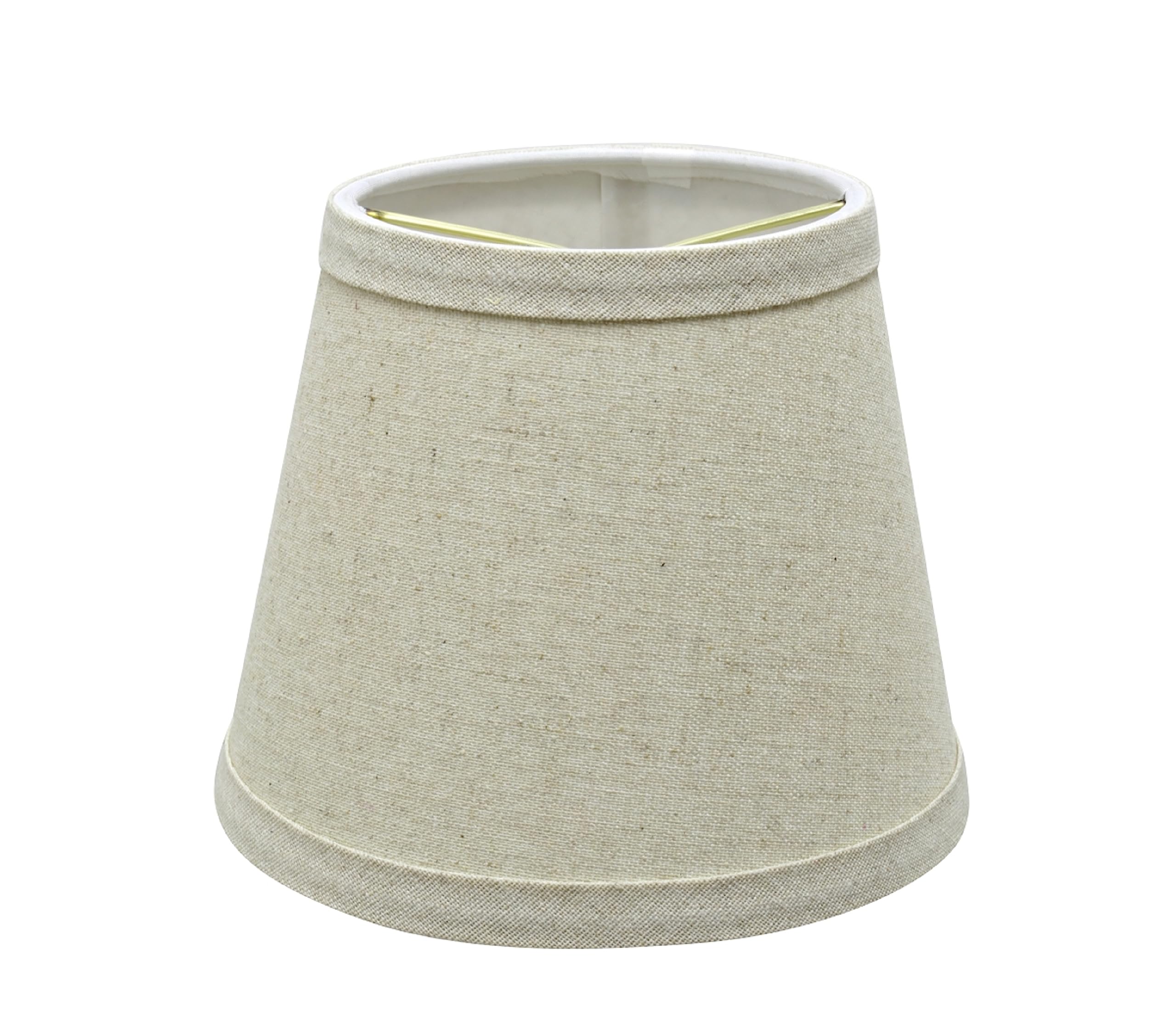 Aspen Creative 32861-9A Small Hardback Empire Shape Chandelier Clip-On Lamp Shade - Light Grey, 4