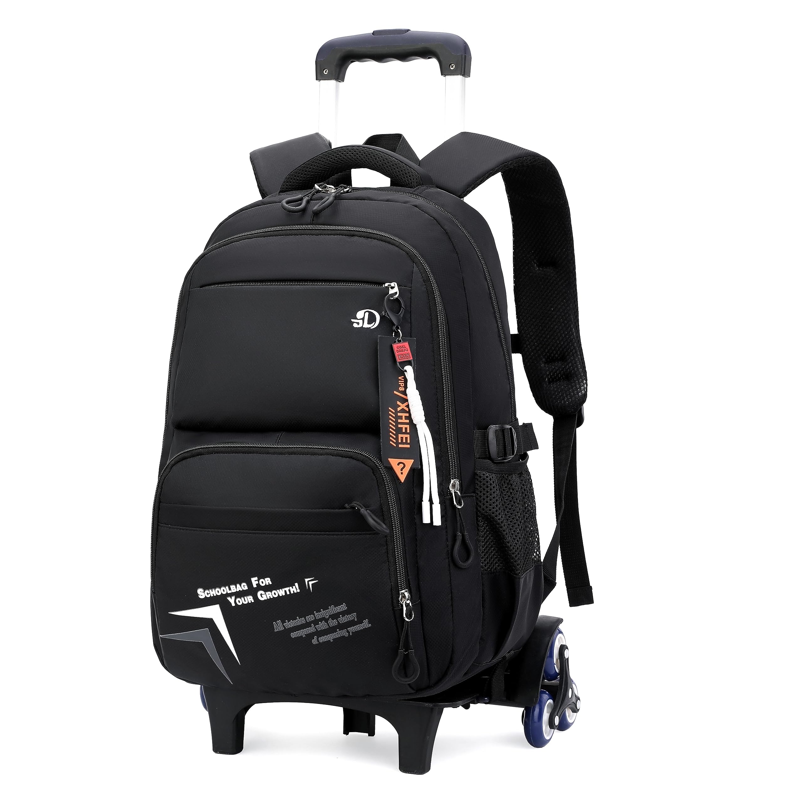ETAISHOW 6-Wheel Rolling Backpack for Boys & Kids - Durable Wheeled School Backpack with Trolley Handle - Perfect for School, Travel, and Daily Commute