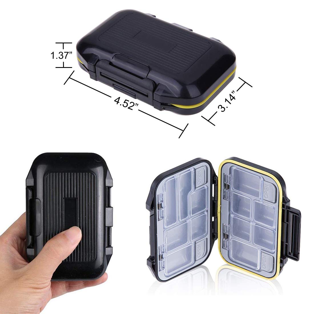 YUKI Fishing Lure Box - Tackle Storage Organizer for Fly Fishing Vest