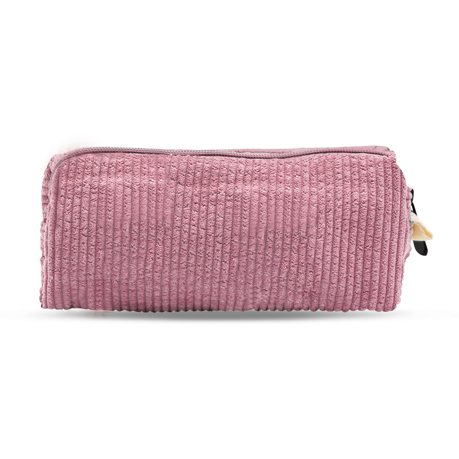 Boobeen Women's Corduroy Makeup Bag - Travel Cosmetic Organizer with Zipper, Small Purse Makeup Pouch for Girls (Pink) | Perfect for Travel, Gym & Daily Essentials Storage