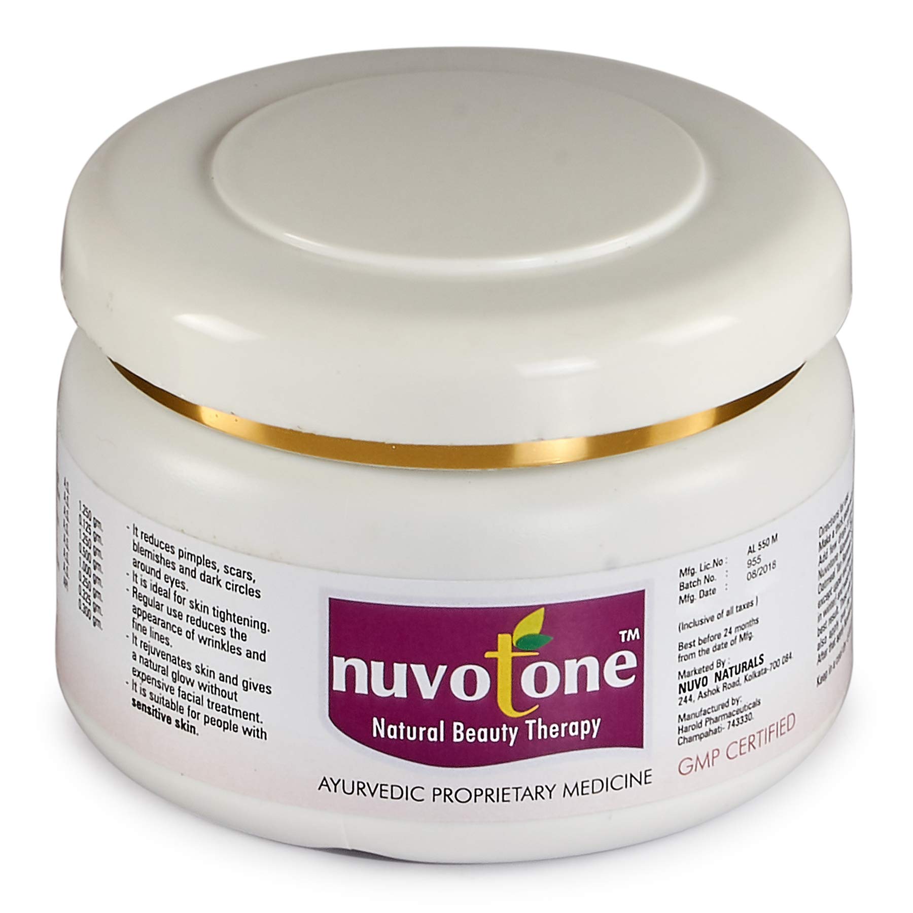 Nuvotone Oatmeal & Licorice Face Pack Powder with Red Sandalwood - Brightening Treatment for Pigmentation & Glowing Skin | Face Mask for Men & Women (60g) | Perfect for Daily Skincare Routine & Spa Treatments