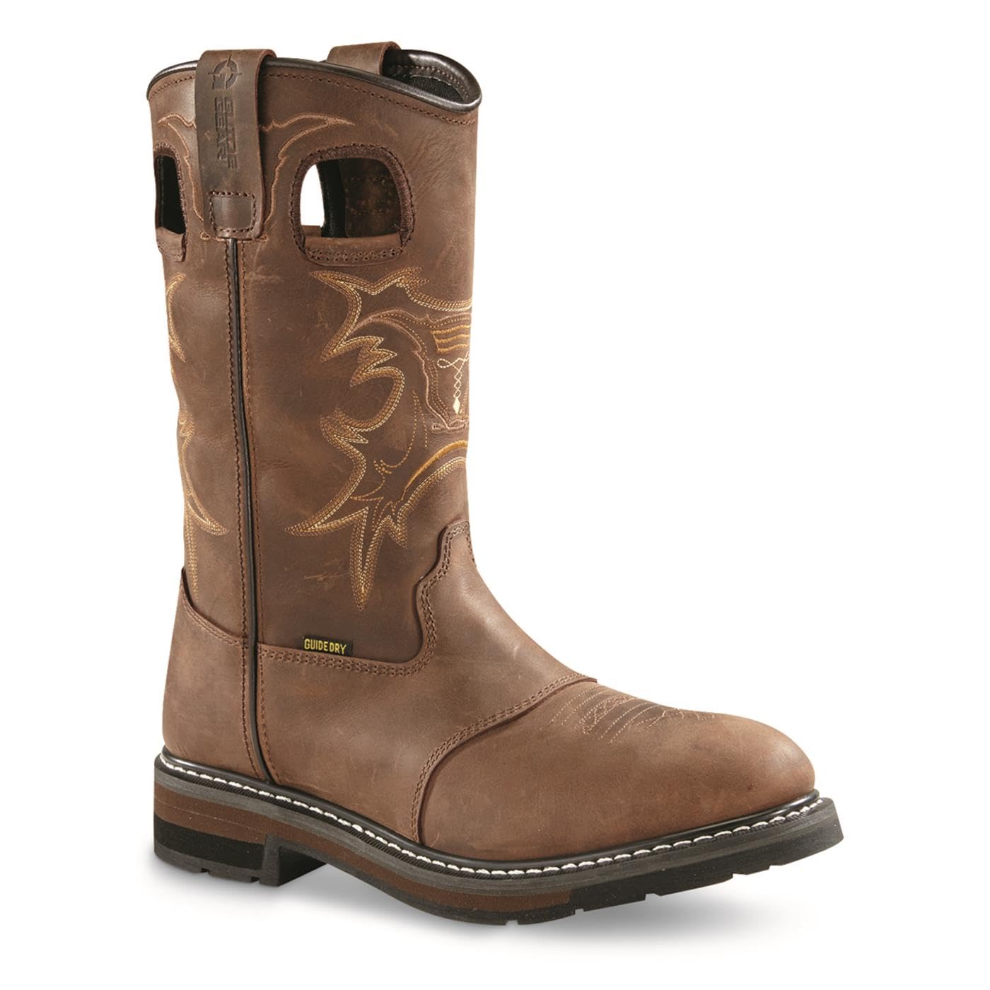 Guide Gear Bandit II Men's Concealed Carry Western Cowboy Work Boots - Waterproof Leather Rodeo Shoes for Outdoor, Ranch & Casual Wear