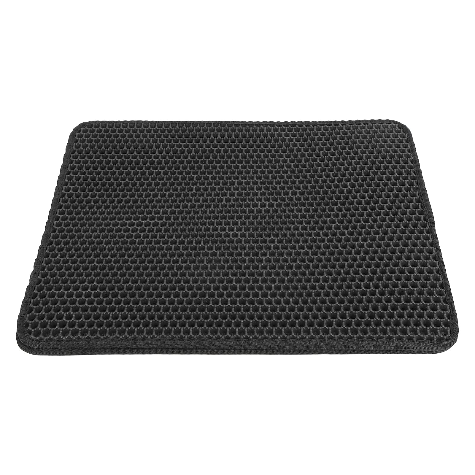 Pssopp Double Layer Cat Litter Trapping Mat - Honeycomb Design Washable Pet Mat for Kittens & Cats - Perfect for Litter Box Areas & Doorways (Size S)