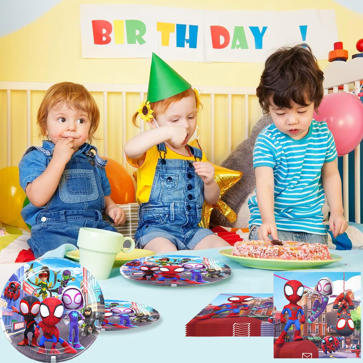 40pcs Spidey and His Amazing Friends Party Supplies Kit - 20 Plates & 20 Napkins for Kids Birthday Party Decorations | Perfect for Spiderman Themed Birthday Celebrations, Baby Showers, and Superhero Parties