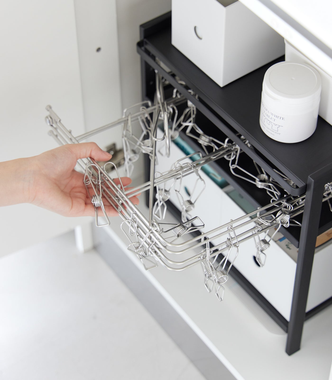 3-Tier Steel Storage Cabinet Organizer - 14 Inch Height for Kitchen, Bathroom & Office Organization