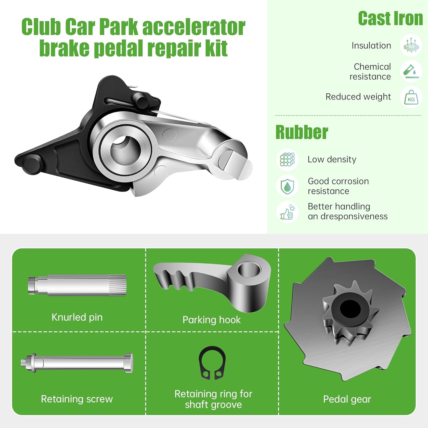 Club Car Precedent/Tempo/G&E Golf Cart Park Brake Release & Parking Gear Repair Kit 10L0L - Fix Stuck Brakes for Smooth Parking & Safe Operation on Golf Courses & Neighborhoods