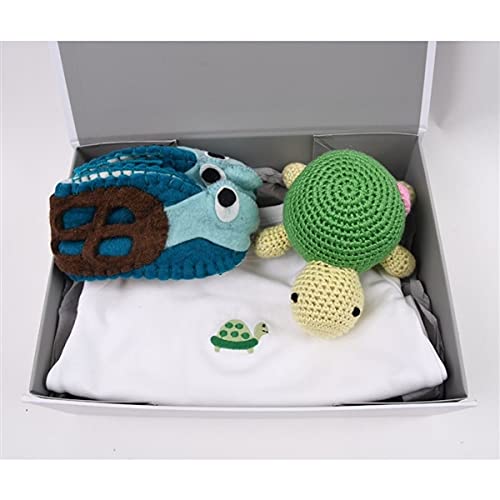 Eco-Friendly Organic Baby Gifts (3-6 Months) - Sea Turtle Themed Toys & Clothes to Support Marine Conservation | Perfect for Newborn Showers, First Birthday Presents & Sustainable Parenting