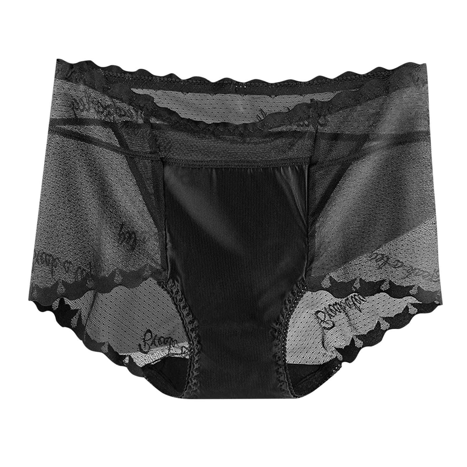 Sexy Satin Thong Panties for Women - Lace & Mesh High Waist Underwear, Ultra Thin Belly Ice Silk Briefs, Thigh High Knit Panty Set - Perfect for Summer, Date Night & Sensual Occasions