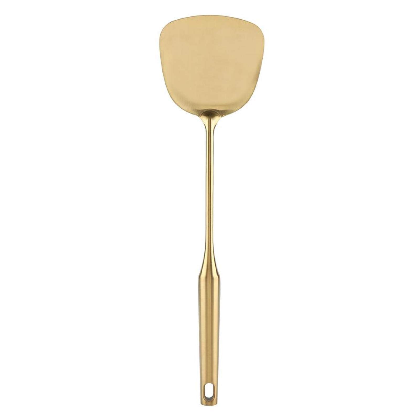 Premium Kitchen Spatula Turner - Non-Slip Heat-Resistant Cooking Utensil for Flipping, Stirring & Serving - Gold Stainless Steel - Ideal for Home Cooking, Grilling & Baking