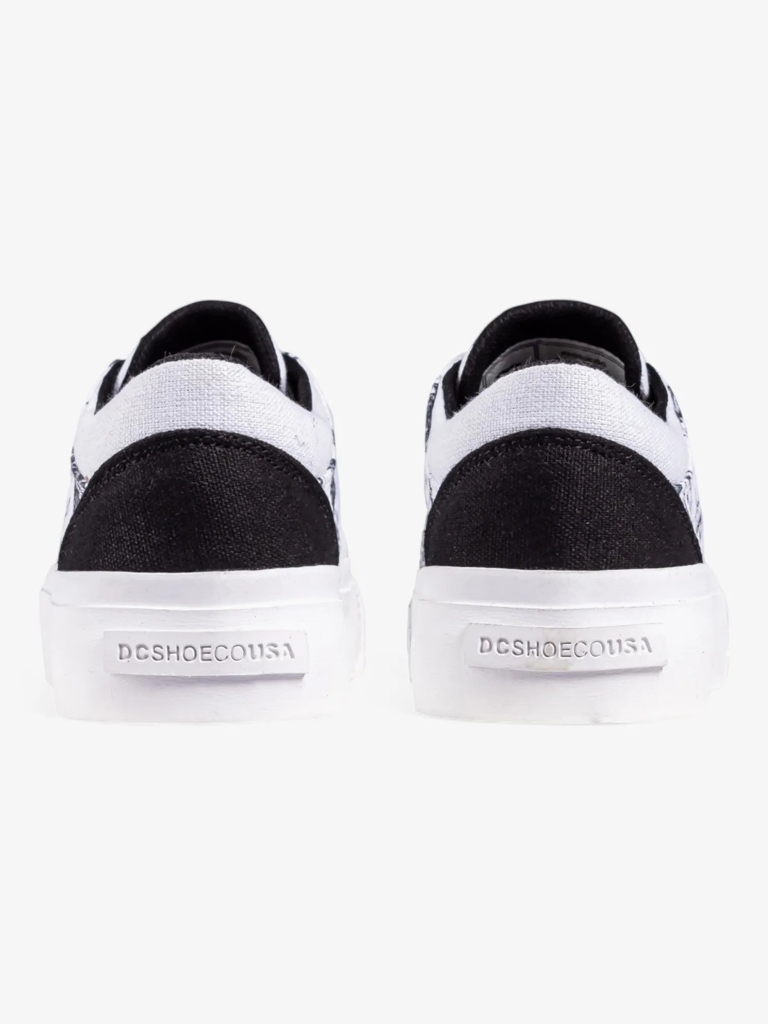 DC New Trase Platform TX Sneakers - White & Grey Print | Skate Shoes for Men & Women | Perfect for Streetwear & Casual Outfits