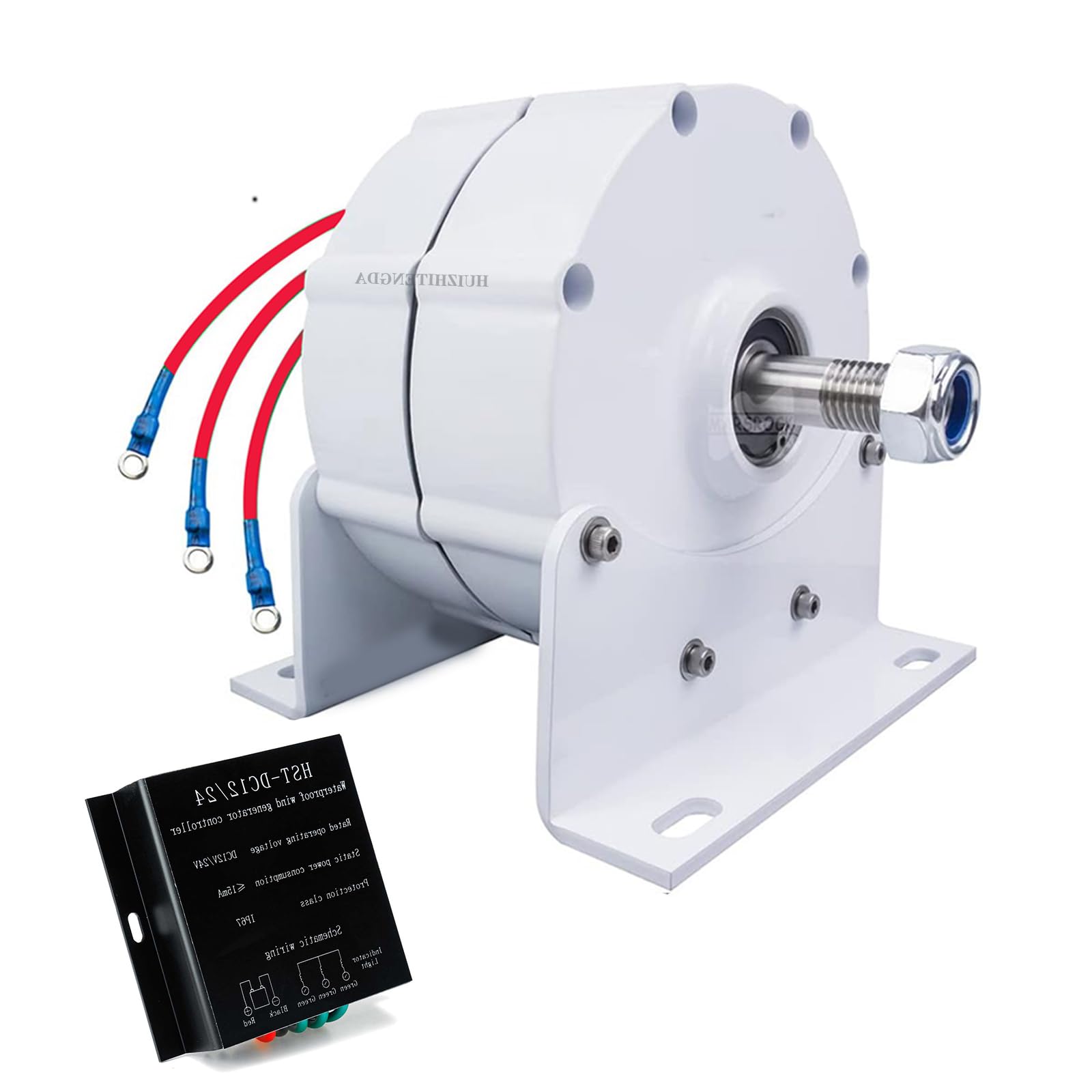 6000W-10000W 48V 3 Phase Permanent Magnet Wind Turbine Generator - Gearless AC Alternator for Wind, Water & Diesel Power Systems - Perfect for Off-Grid Homes, Farms & Renewable Energy Projects (with Base)