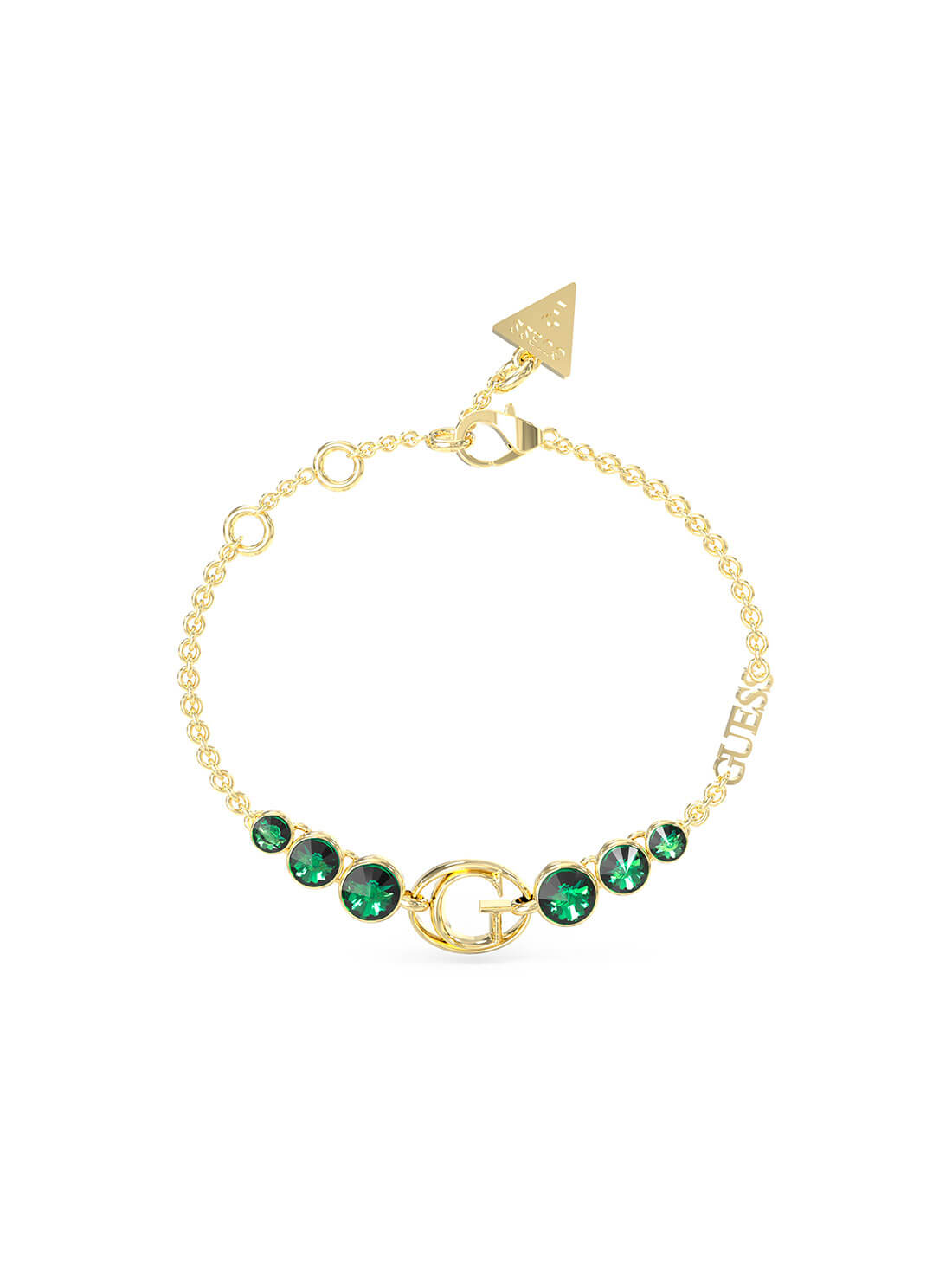 Elegant Gold Rivoli Green Logo Bracelet for Women - Perfect for Parties, Weddings & Everyday Wear