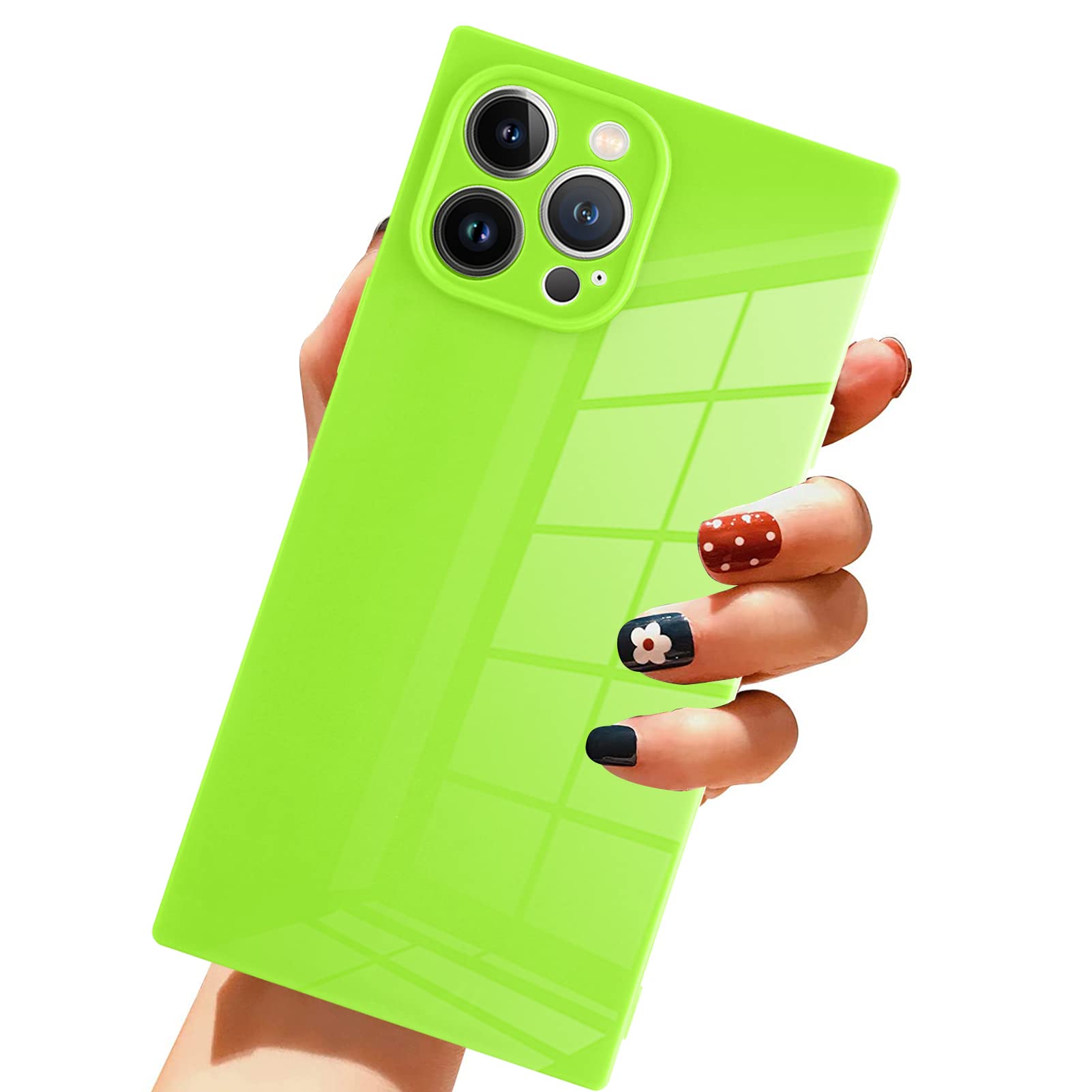 Premium Shockproof iPhone 12 Pro Max Case - 6.7 Inch Fluorescent Green TPU Slim Cover with Anti-Drop & Anti-Scratch Protection | Wireless Charging Compatible | Perfect for Outdoor Activities, Gym & Daily Use
