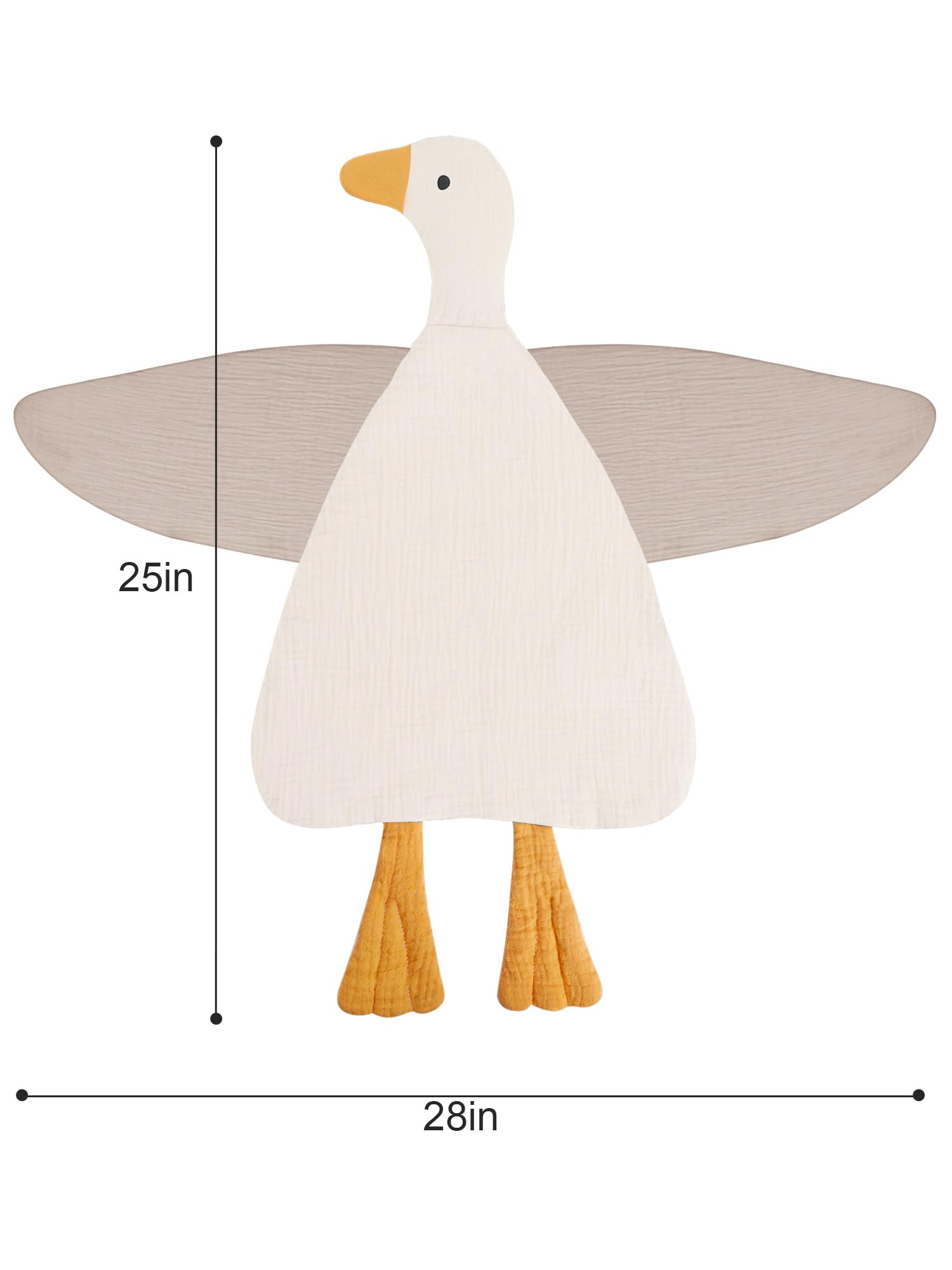 Soft Duck Lovey Blanket - Sensory Security Blanket for Newborns 0-6 Months | Cute Baby Stuffed Animal Toy for Boys & Girls | Perfect for Nursery, Stroller & Travel (Duck-Roman Green)