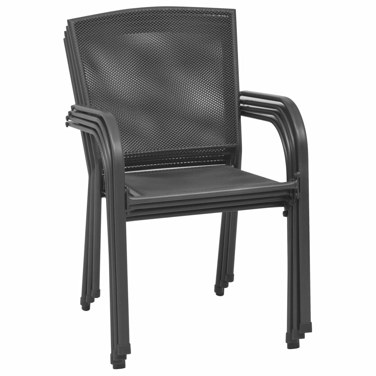 4-Piece Shubiao Patio Chairs Set - Outdoor Dining & Lounge Chairs with Durable Mesh Design & Anthracite Steel Frame - Perfect for Backyard, Garden, Poolside & Patio Relaxation