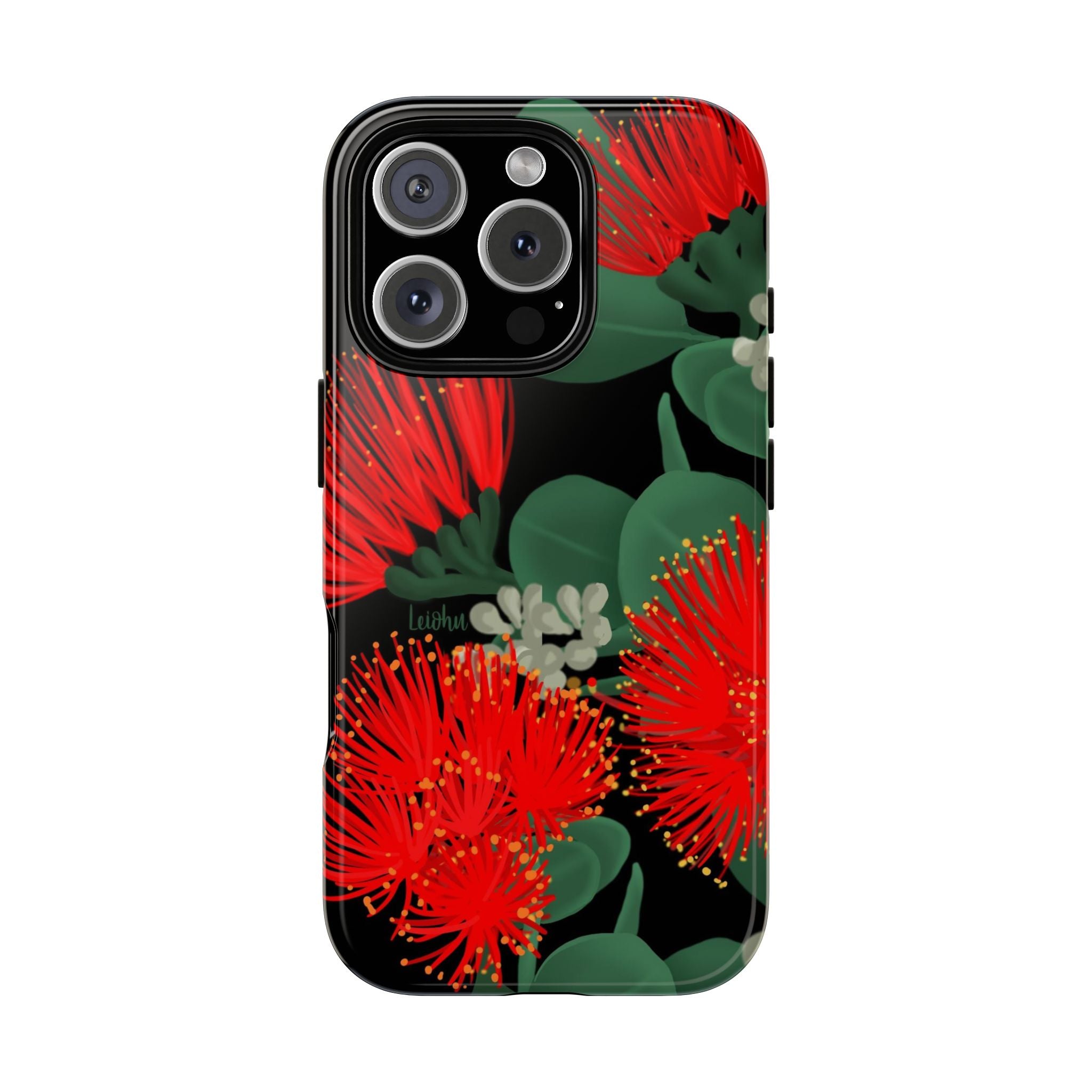 Ōhi'a Lehua 'Ele'ele Hawaiian Flower Lei - Authentic Hawaiian Blossom for Weddings, Luaus & Island-Themed Decor
