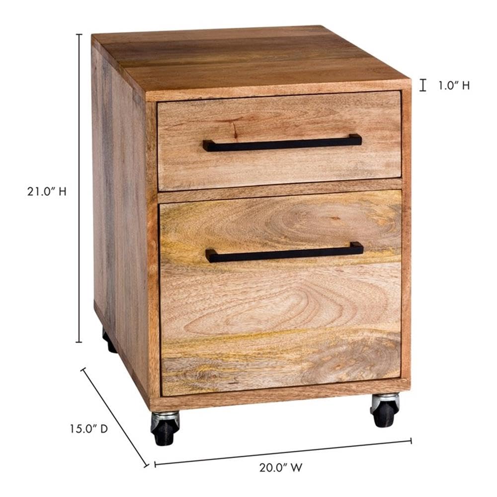 Moe's Home Collection Colvin Cabinet - Natural Wood Storage Cabinet for Living Room, Bedroom & Kitchen | Organize Home Decor, Books & Essentials
