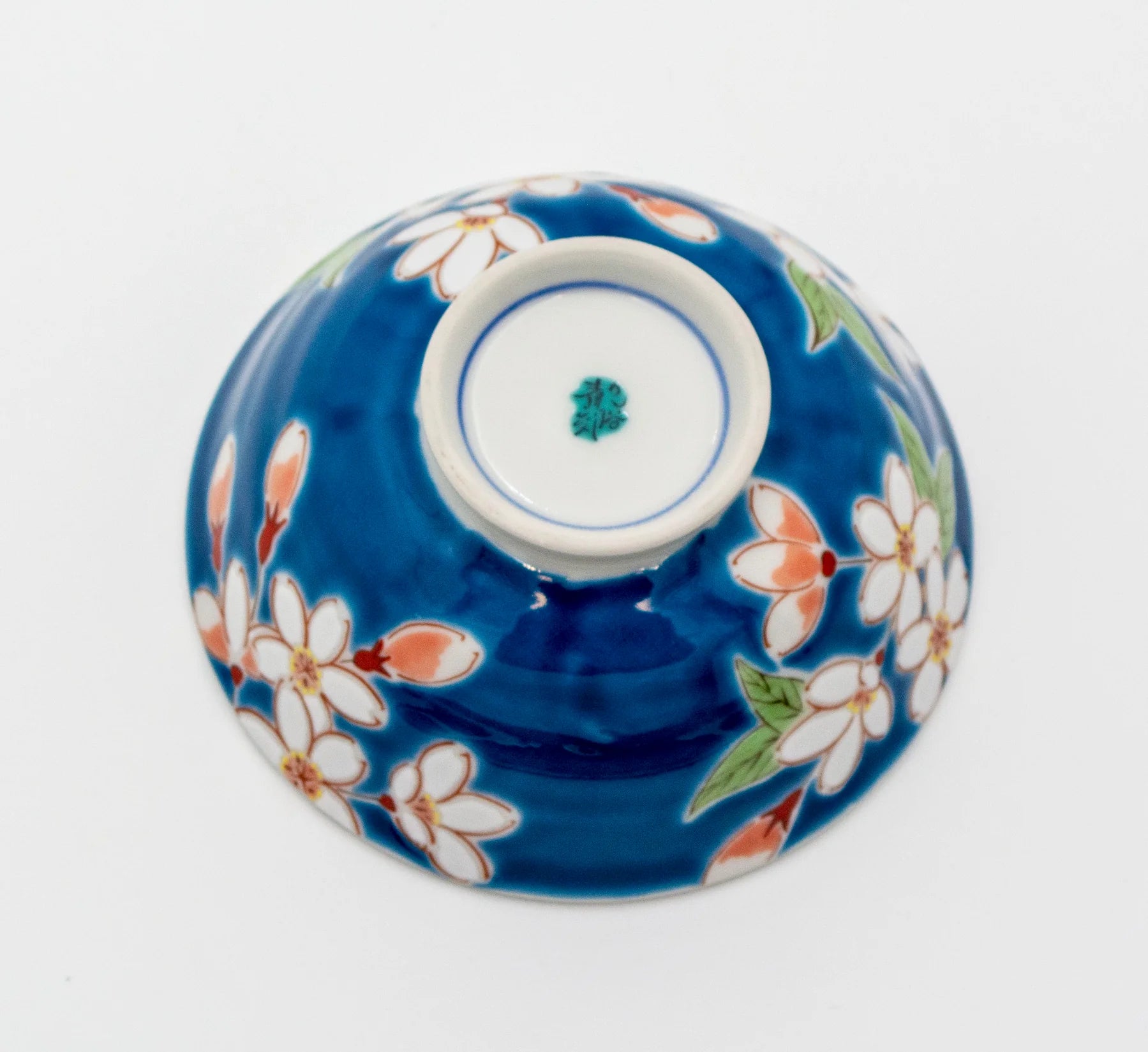 Japanese Kutani Yaki Cherry Blossom Rice Bowl - Handmade Porcelain Dish for Sushi, Ramen & Asian Cuisine | Perfect for Home Dining & Gift Giving
