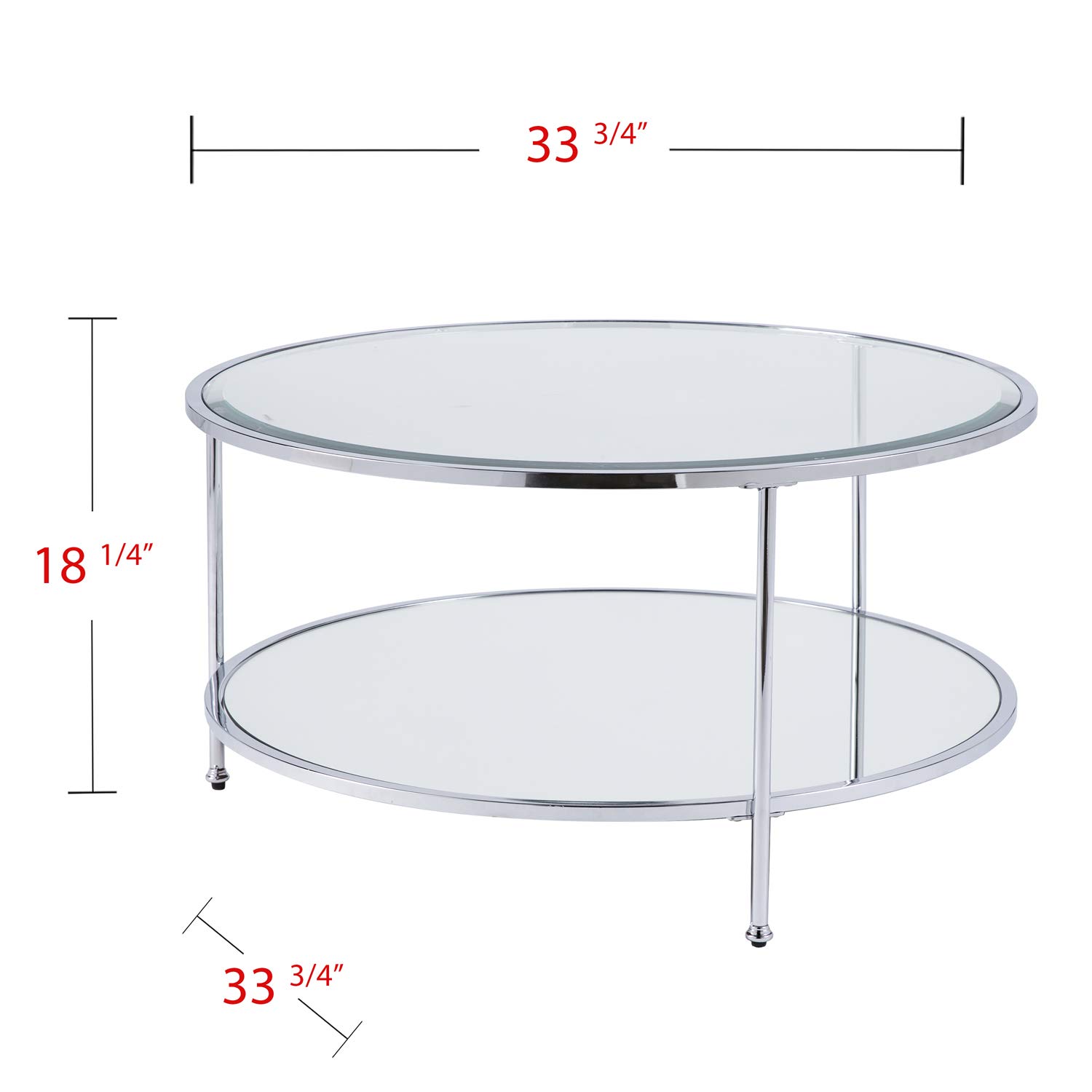 SEI FURNITURE Risa Cocktail Table - Modern Black Coffee Table for Living Room, Perfect for Small Spaces & Home Decor