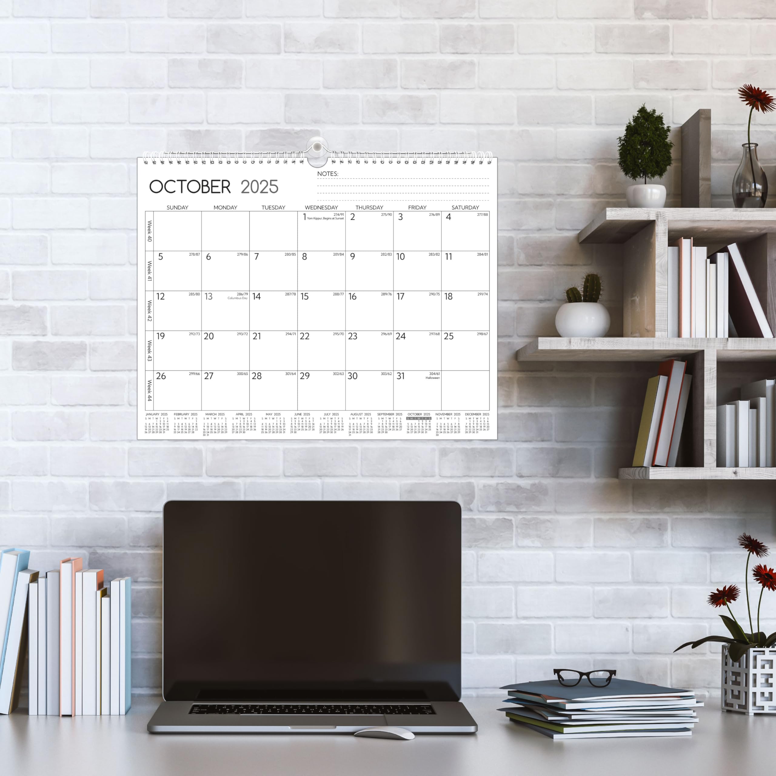 2025-2026 Wall Calendar | 18-Month Planner (January 2025 - June 2026) | 14.57 x 11.42 Inch Large Format | Thick Paper with Week Numbers & Yearly Overview | Perfect for Office, Classroom & Home Organization