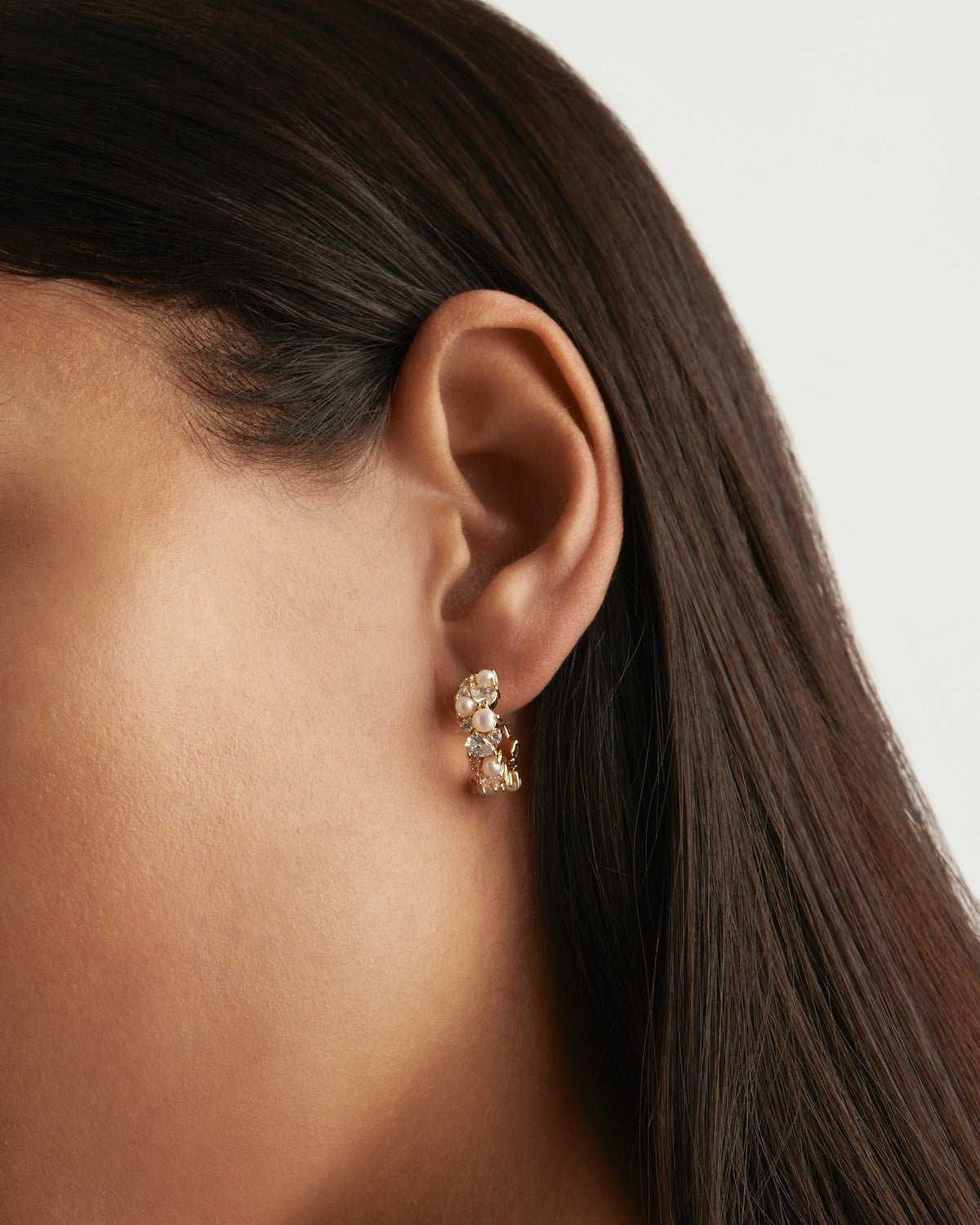 18K Gold Vermeil Sea Foam Hoop Earrings for Women - Dainty Minimalist Jewelry for Everyday Wear, Gift Giving & Special Occasions