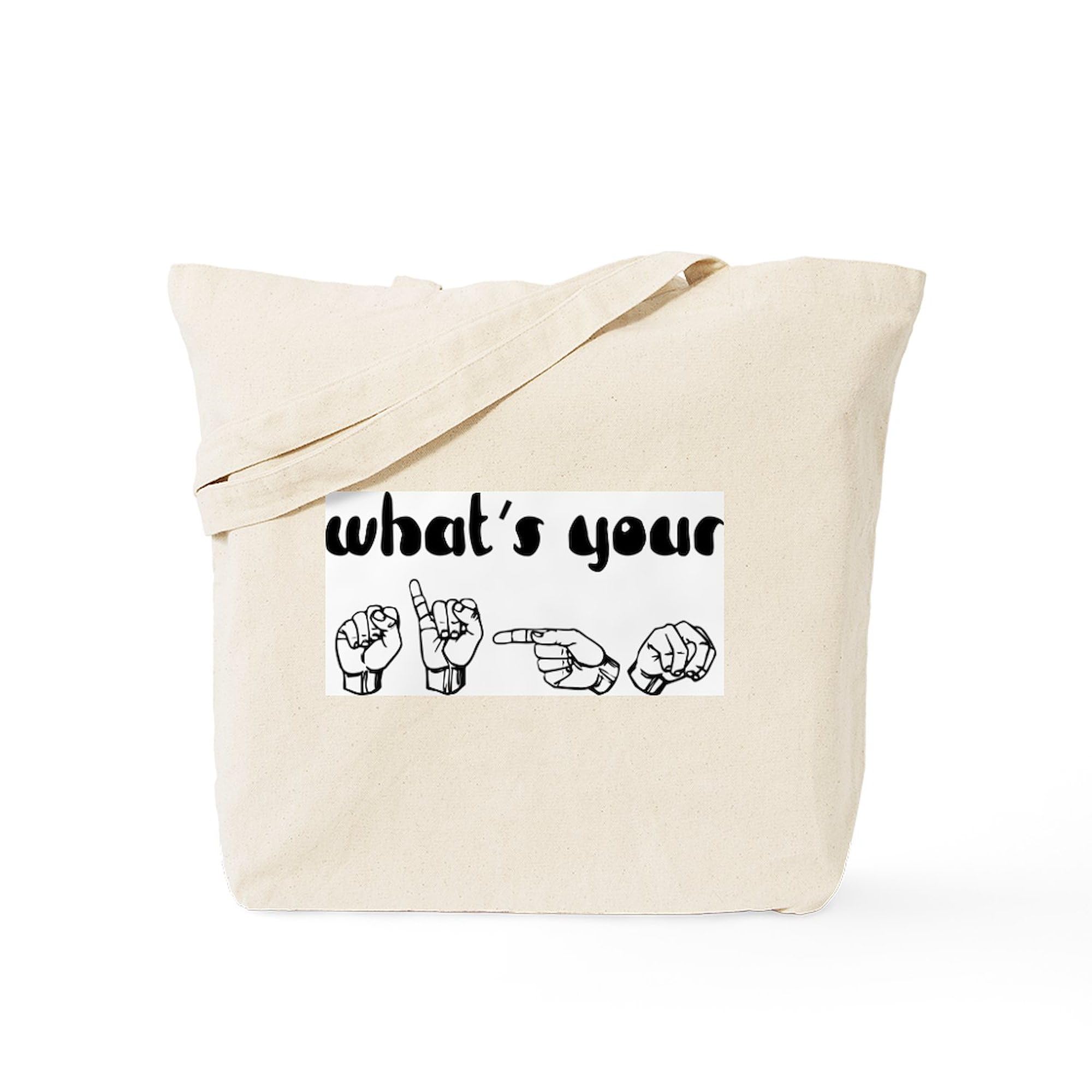 What's Your Sign? Natural Canvas Tote Bag - Reusable Shopping Bag for Groceries, Beach & Everyday Use | CafePress