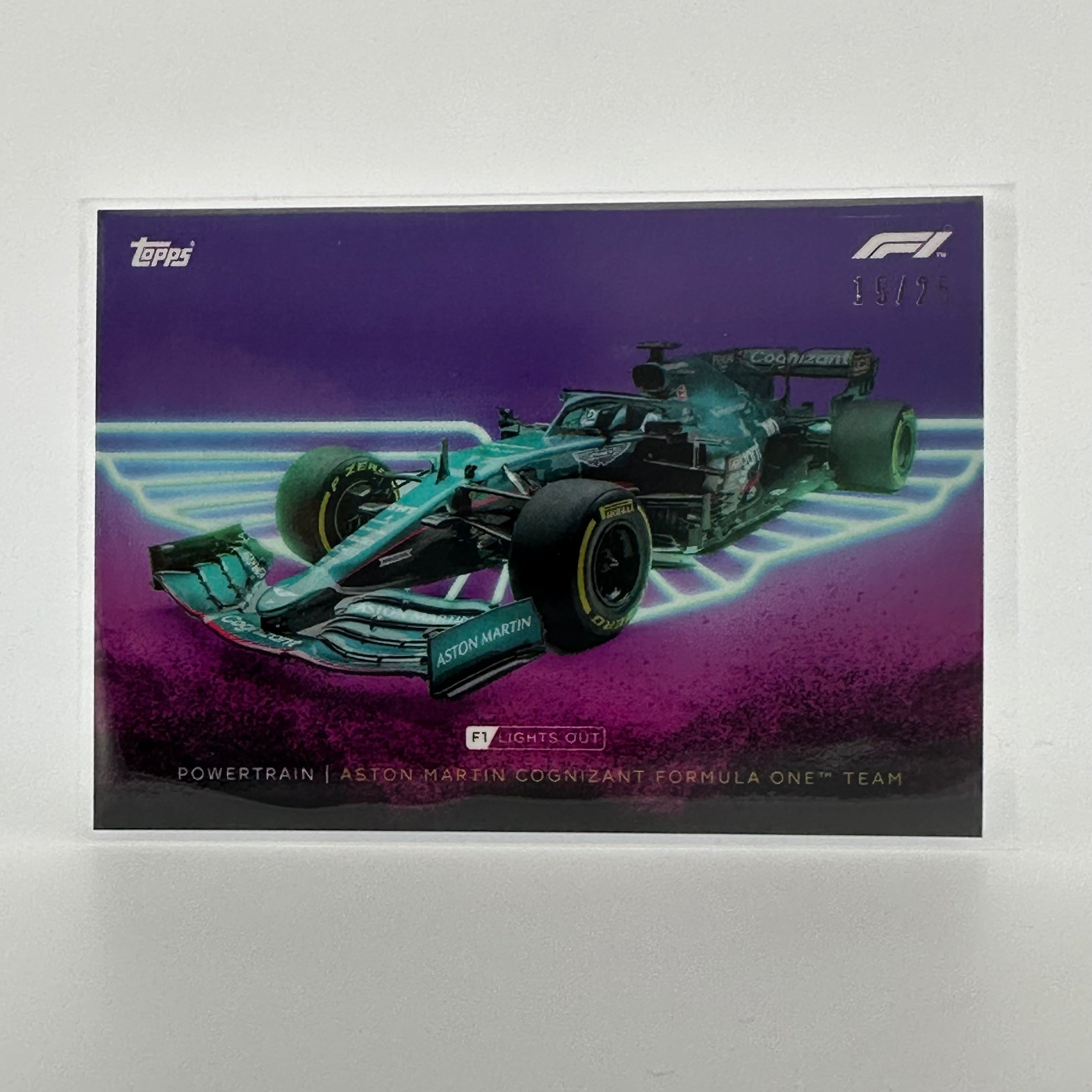 Aston Martin Cognizant F1 Team 15/25 Purple Parallel Powertrain Card - Collectible Racing Memorabilia for F1 Fans & Enthusiasts