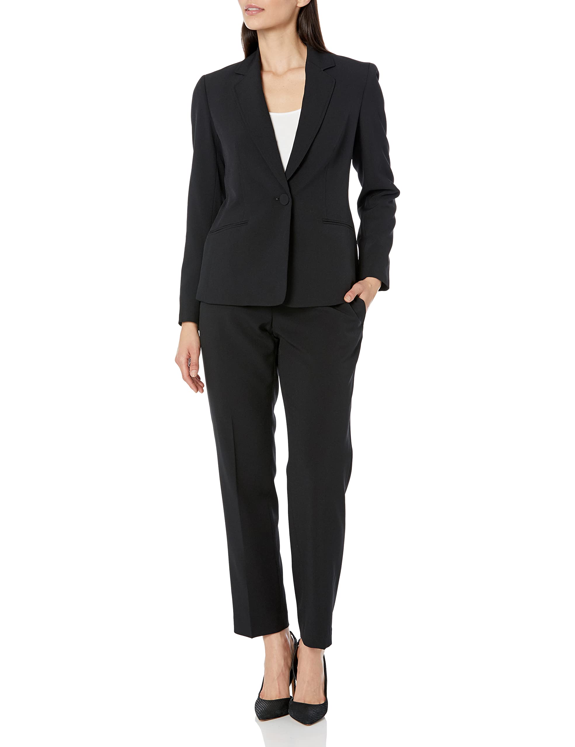 Plus Size Women's Jacket & Pant Suit - Professional Office Wear for Business Women | Formal Work Attire & Interview Outfit for Curvy Ladies