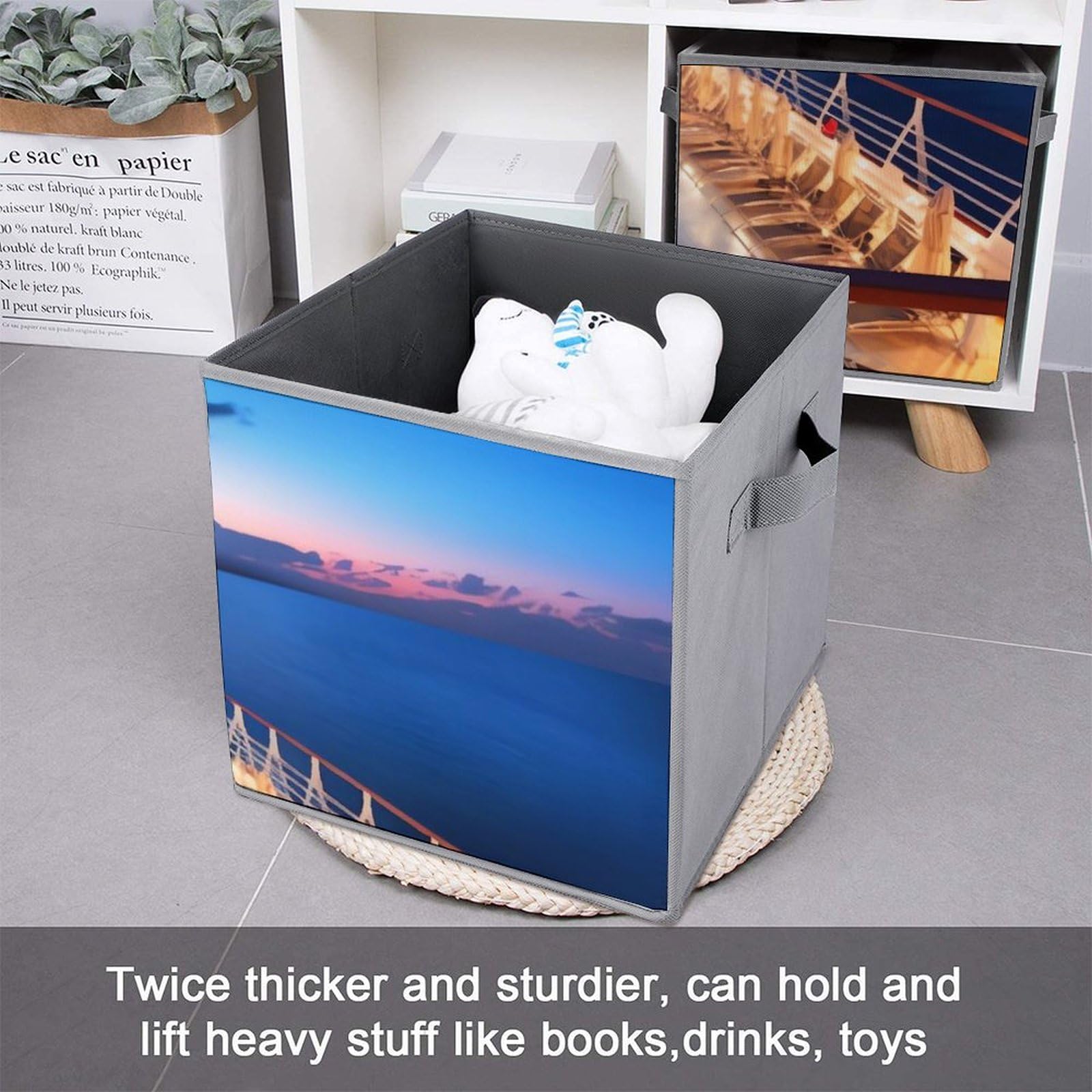 6-Pack Collapsible Storage Bins with Handles - Foldable Closet Organizer Baskets for Clothes, Toys & Home Organization | Perfect for Pool Parties, Cruise Ships & Bedroom Storage