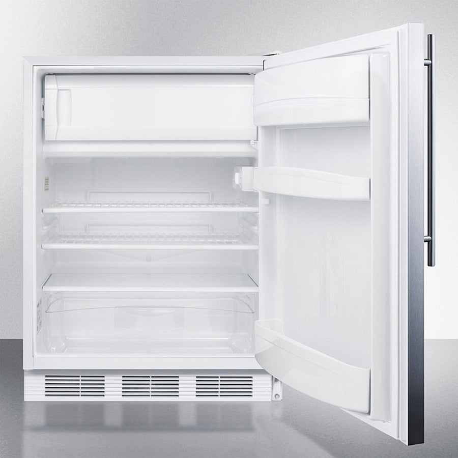 Accucold 24-Inch ADA Compliant Built-In Refrigerator Freezer - CT66LWBISSHVADA | Perfect for Small Kitchens, Offices & ADA-Compliant Spaces