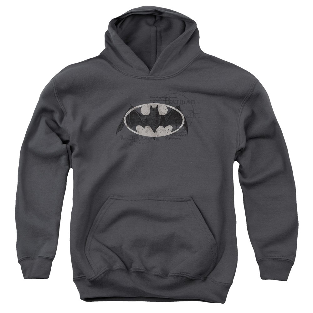 Trevco Batman Arcane Bat Logo Unisex Youth Pullover Hoodie - Soft & Comfortable for Everyday Wear - Perfect for Casual Outfits, School, and Superhero Fans