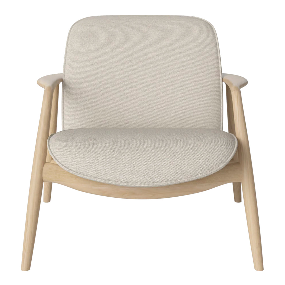 Bowie Lounge Chair - Modern Accent Chair for Living Room, Bedroom & Office - Comfortable Upholstered Armchair with Wooden Legs - Perfect for Relaxing, Reading & Lounging