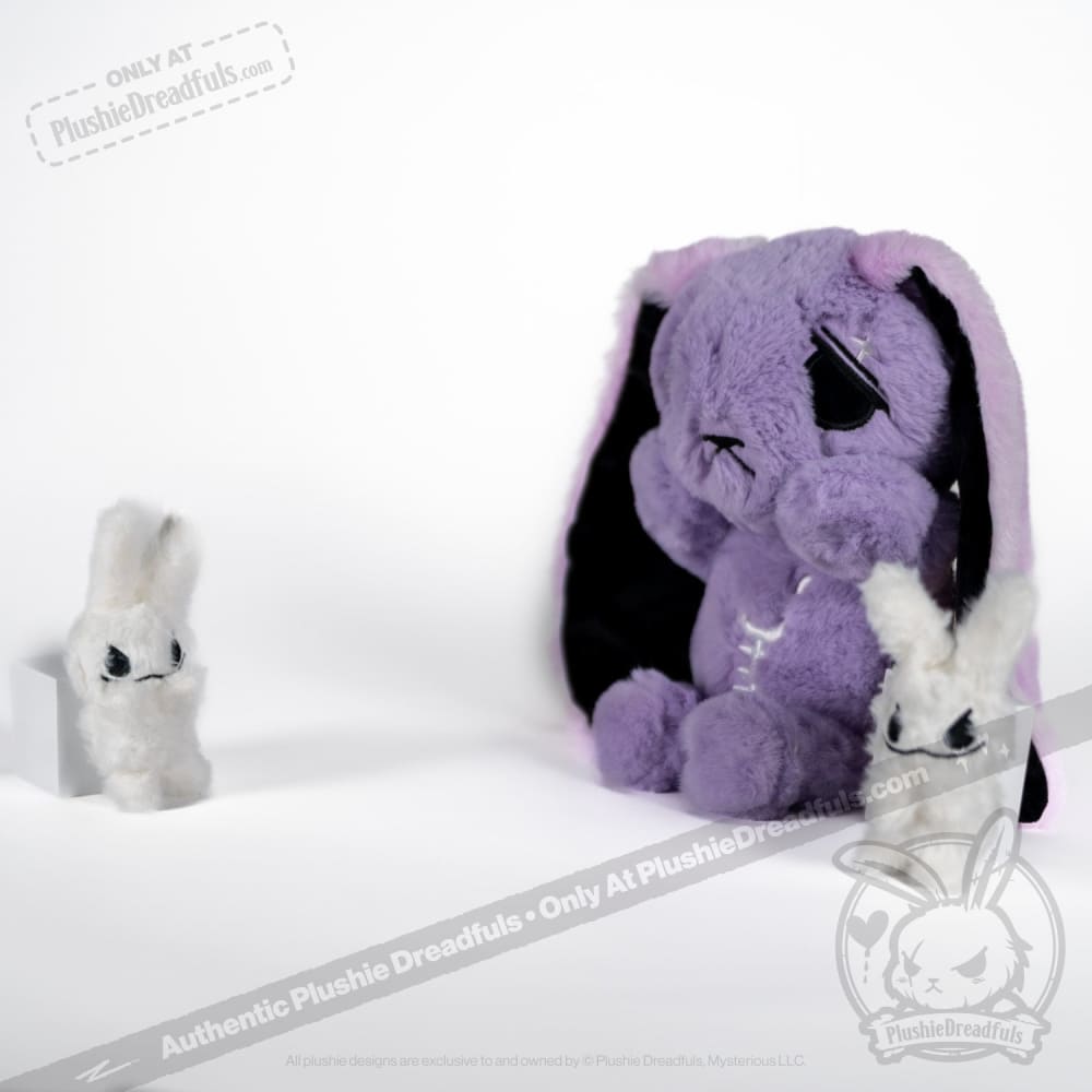 Plushie Dreadfuls Anxiety Rabbit Stuffed Animal - Purple Limited Edition Plush Toy for Stress Relief & Comfort | Perfect for Anxiety Support, Therapy, and Cuddling