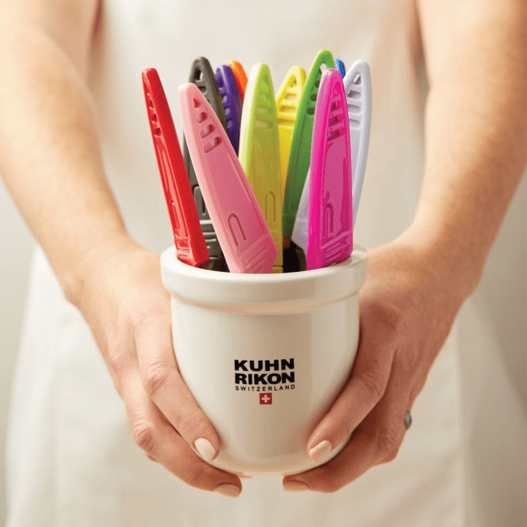 Kuhn Rikon COLORI Serrated Paring Knife 8-inch - Sharp Kitchen Utility Knife for Fruits, Vegetables & Peeling - Multiple Color Options - Perfect for Home Cooking, Camping & Picnics