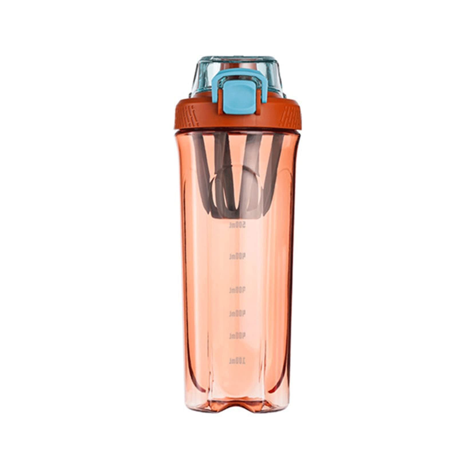 Premium BPA-Free Protein Shaker Cup with Mixing Ball - Large Capacity Sports Water Bottle for Gym, Travel & Fitness - Orange (Ideal for Protein Shakes, Pre-Workout & Post-Workout Drinks)