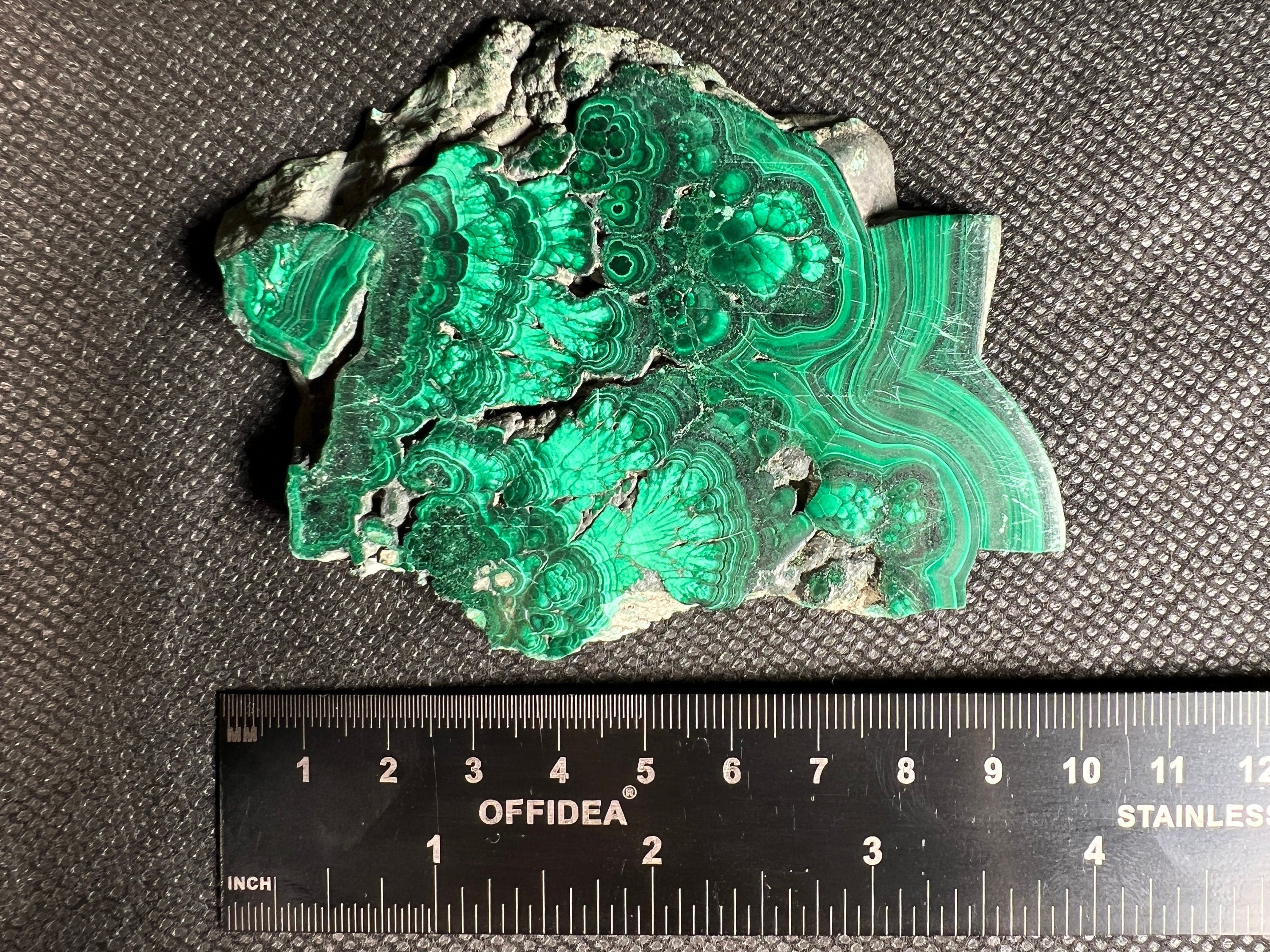 Premium MALACHITE Crystal Slab | Natural Green Malachite Stone for Jewelry Making, Unique Gifts & Home Decor | Perfect for DIY Crafts, Meditation & Healing Crystals Collection (50481)