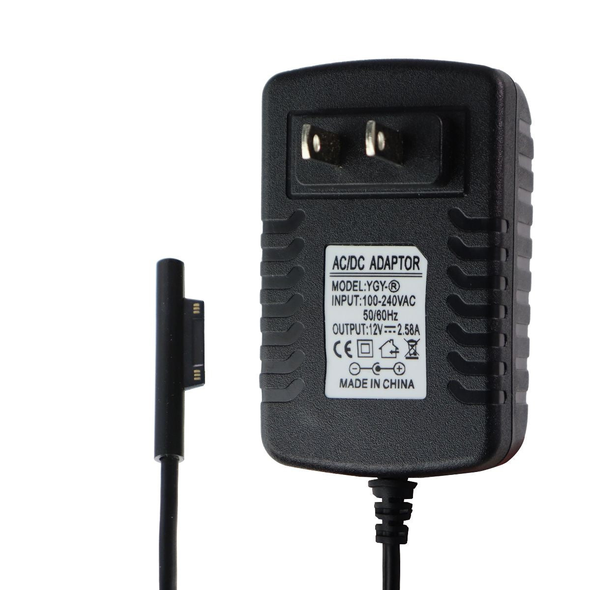 12V 2.58A AC/DC Power Adapter Wall Charger - 3.5ft Cable with YGY R Certification - Black - Perfect for Home Office Electronics, Security Cameras & LED Strips