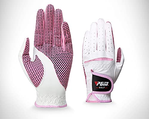 Premium Women's Golf Gloves - 1 Pair Soft Breathable Pure Sheepskin with Anti-Slip Granules for Enhanced Grip | Perfect for Driving Range, Course Play & Professional Tournaments