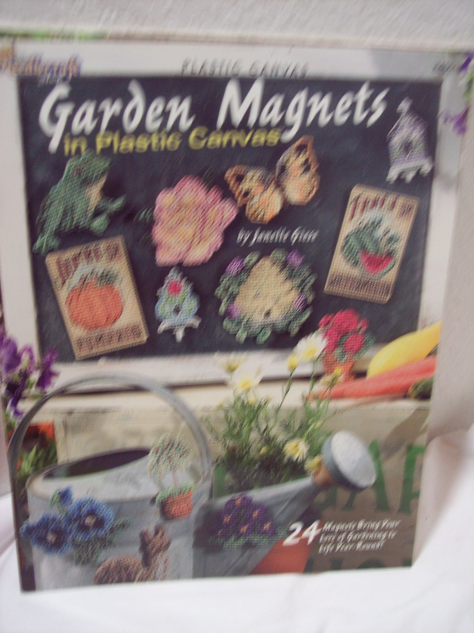 Plastic Canvas Garden Magnets - Set of 6 Decorative Fridge Magnets for Home, Kitchen & Office Organization | Perfect for DIY Crafts, Gift Giving & Refrigerator Decor